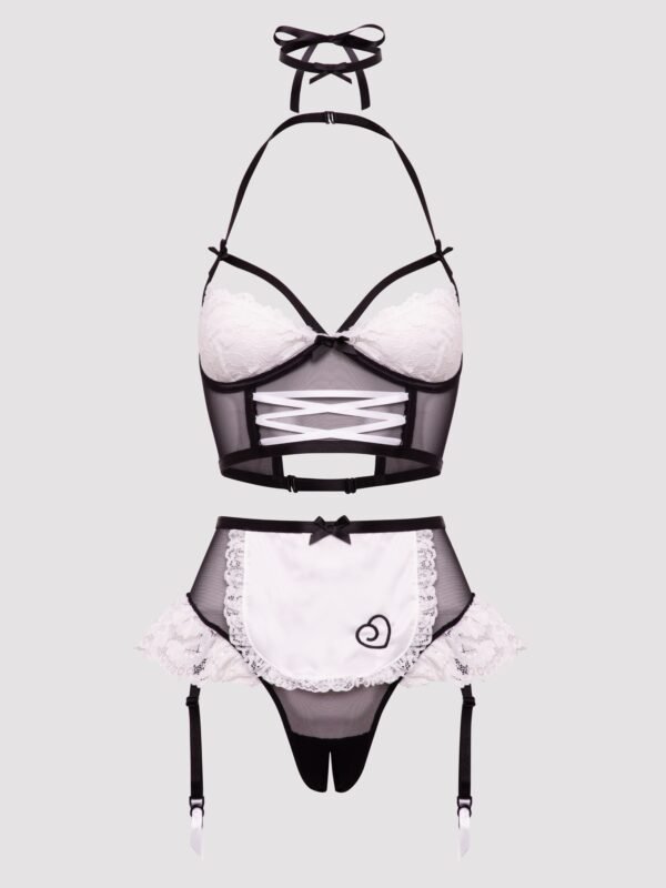 Lovehoney Fantasy Frisky Maid Half Cup Crotchless Costume