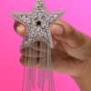 Coquette Silver Star Rhinestone Tassel Pasties