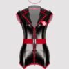 Lovehoney Fantasy Plus Size Racing Heart Wet Look Nurse Costume