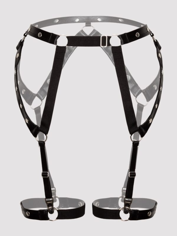 85983_2 Lovehoney Fierce Wet Look Studded Garter Set