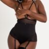 Lovehoney Hourglass Black Smoothing Open-Cup Crotchless Teddy