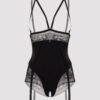 Lovehoney Hourglass Black Smoothing Open-Cup Crotchless Teddy