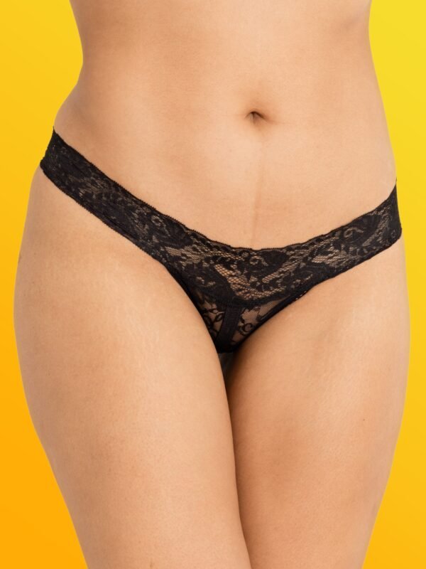 Lovehoney Wide Lace Crotchless Thong