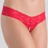 Lovehoney Red Crotchless Pearl Thong