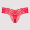 Lovehoney Red Crotchless Pearl Thong