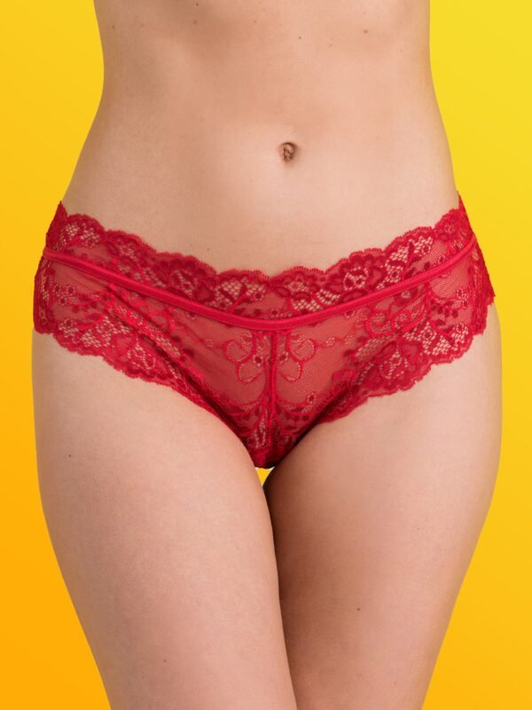 Lovehoney Red Lace Crotchless Criss-Cross Back Panties