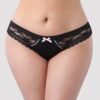 Lovehoney Plus Size Seduce Me Crotchless Suspender Thong