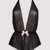 Lovehoney Plus Size Barely There Sheer Black Crotchless Teddy