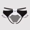 Lovehoney Fantasy Plus Size Black French Maid Strappy Thong