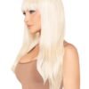Leg Avenue Blonde Long Straight Wig with Fringe