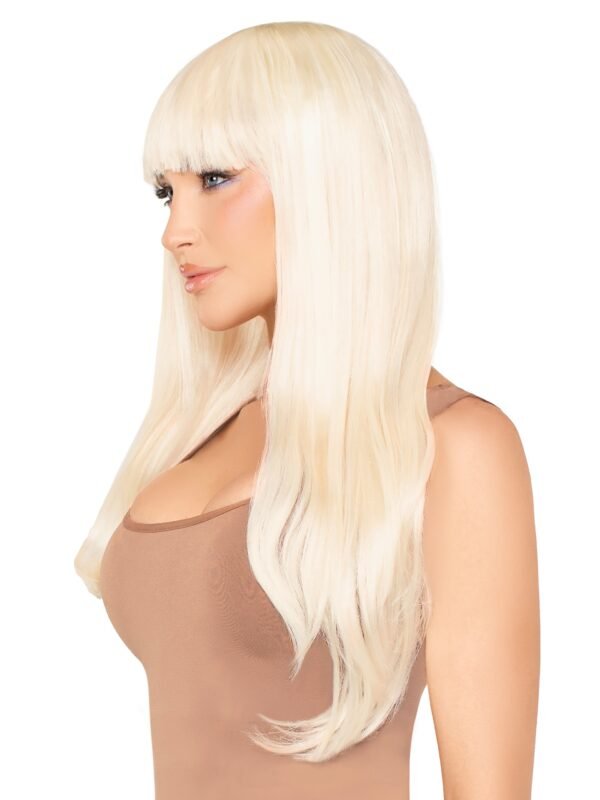 Leg Avenue Blonde Long Straight Wig with Fringe