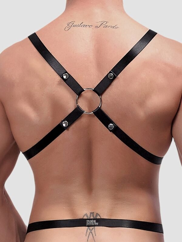 a34095g61135_4 Male Power Shoulder Harness with C-Ring Waist Band Black