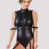 Cottelli Wet Look Teddy with Arm Restraints