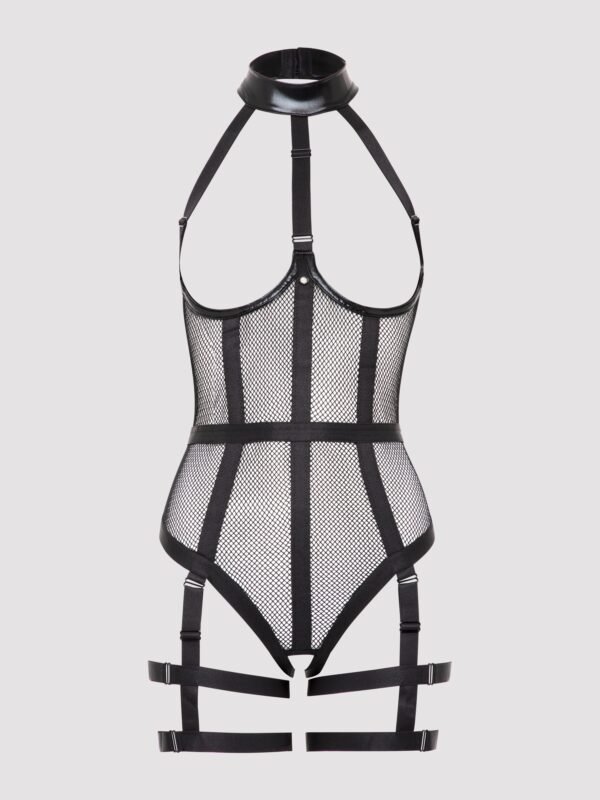 a46636g83788_6 Lovehoney Plus Size Fierce Siren Fishnet and Wet Look Open-Cup Teddy