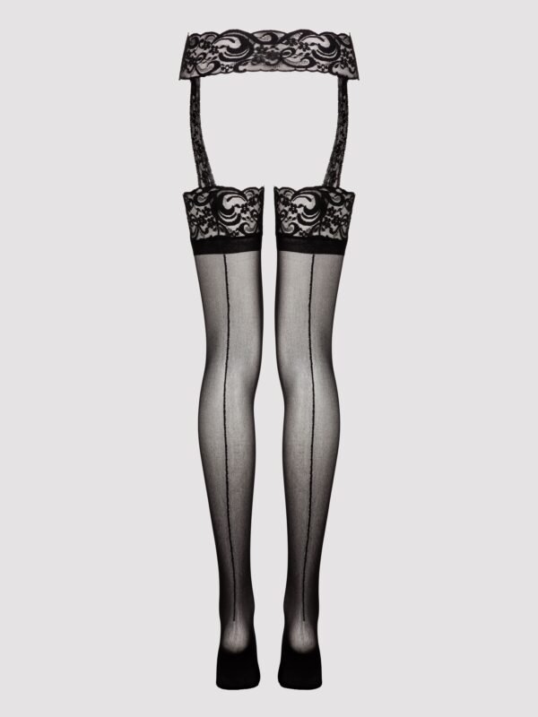 Lovehoney Black Lace Garter Tights