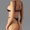 Obsessive Black Dame Faux Leather Buckle Crotchless Body