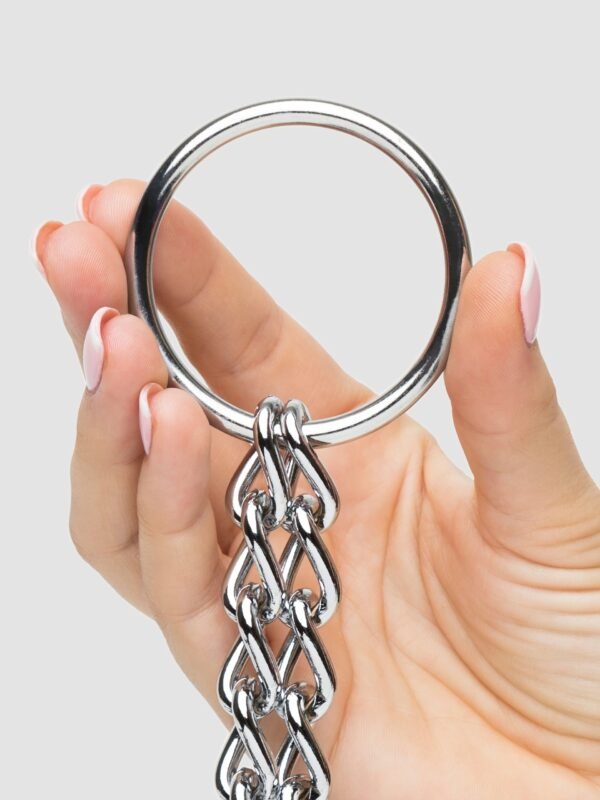 DOMINIX Deluxe Leather Collar with Cock Ring