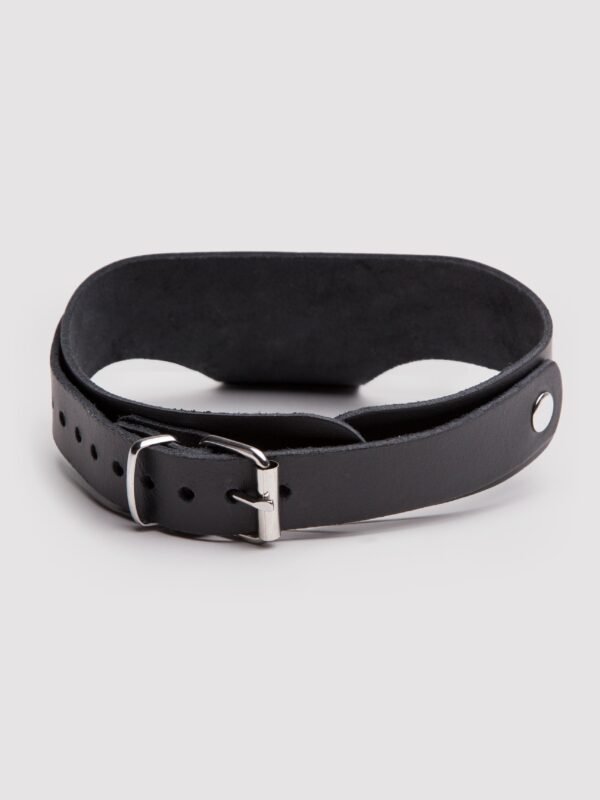 DOMINIX Deluxe Leather Collar with Cock Ring