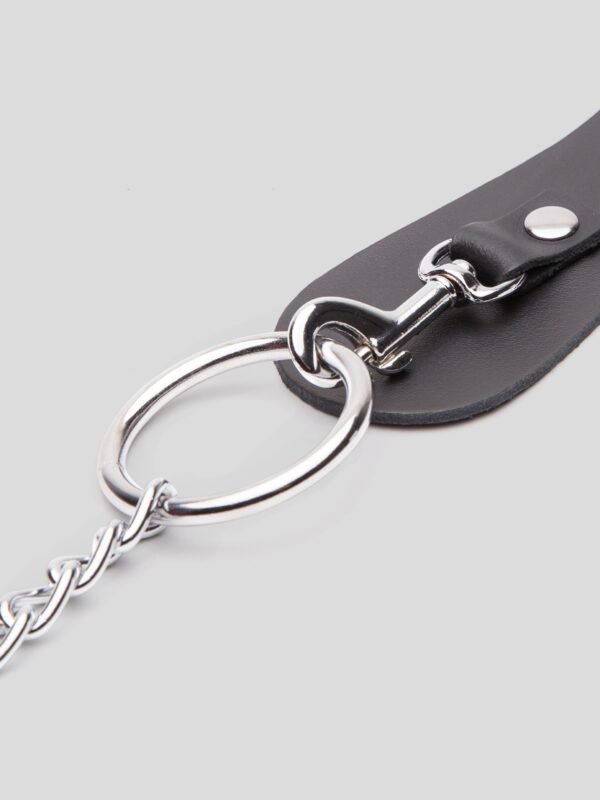 DOMINIX Deluxe Leather Collar with Cock Ring