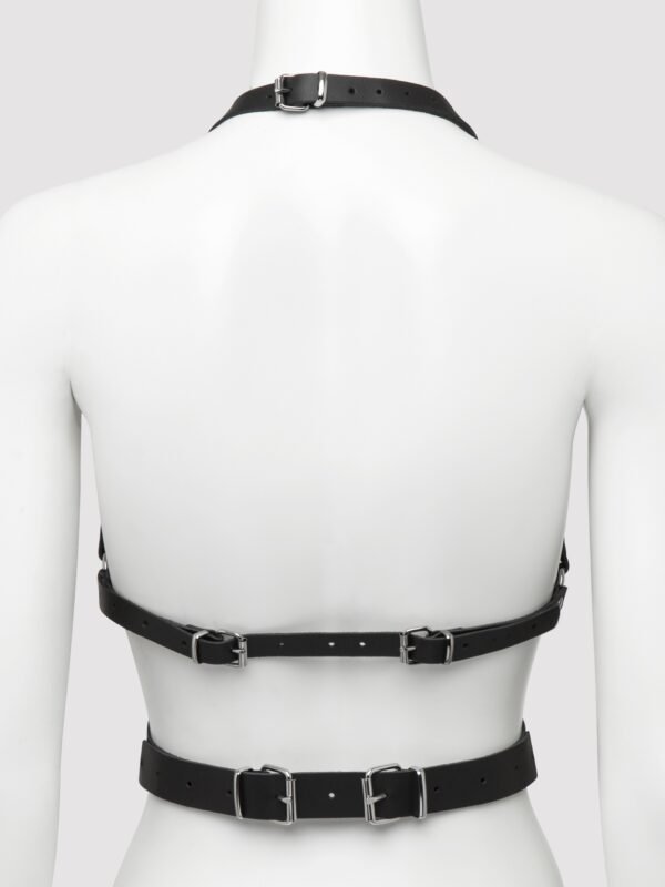 DOMINIX Deluxe Leather Open Cup Harness Bra