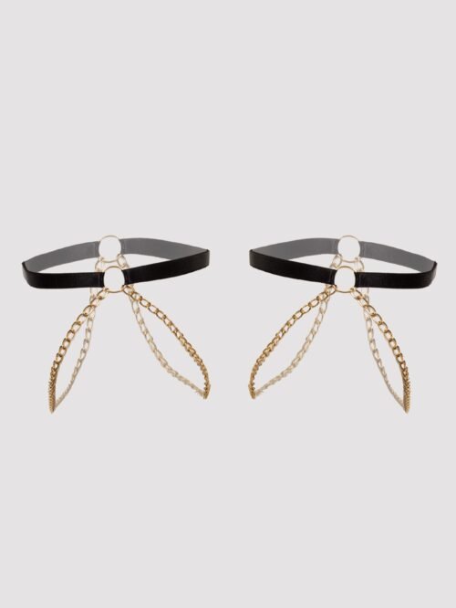 Lovehoney Black and Gold Chain Garters