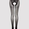Lovehoney Black Back Seam Crotchless Pantyhose