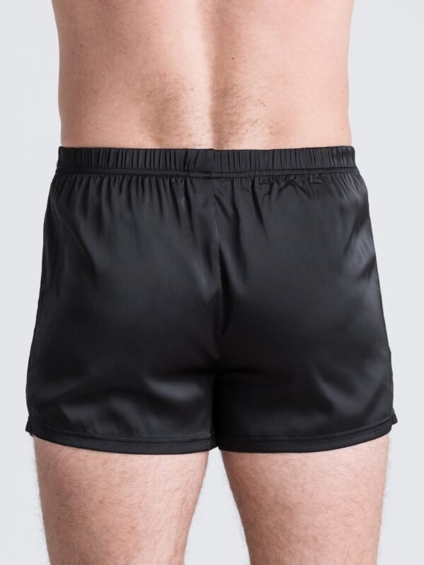 LHM Black Satin Boxer Shorts