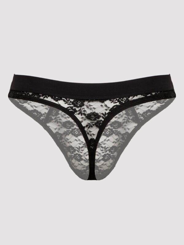 LHM Black Lace Thong