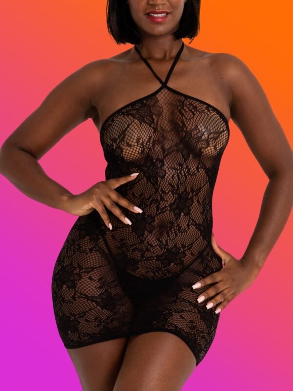 Lovehoney Treasure Chest Black Lace Mini Dress