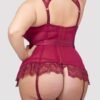 Lovehoney Plus Size Moonlight Wine Plunge Basque Set