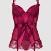 Lovehoney Plus Size Moonlight Wine Plunge Basque Set