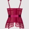 Lovehoney Plus Size Moonlight Wine Plunge Basque Set