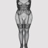 Fifty Shades of Grey Captivate Plus Size Black Lace Crotchless Bodystocking