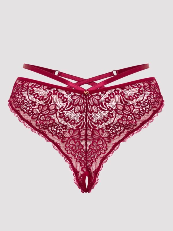 Lovehoney Late Night Liaison Wine Crotchless Thong