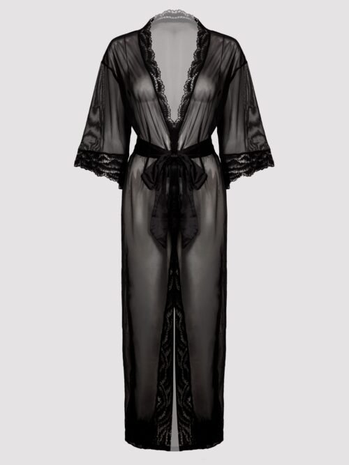 Lovehoney Empress Black Mesh Long Robe