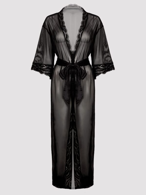 Lovehoney Empress Black Mesh Long Robe