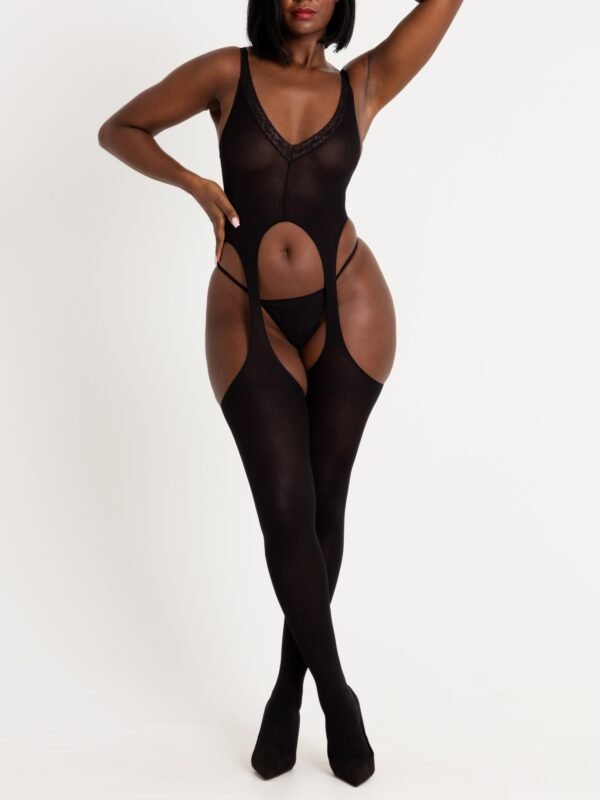 Lovehoney Pure Lust Plunging Crotchless Bodystocking