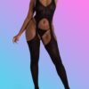 Lovehoney Pure Lust Plunging Crotchless Bodystocking