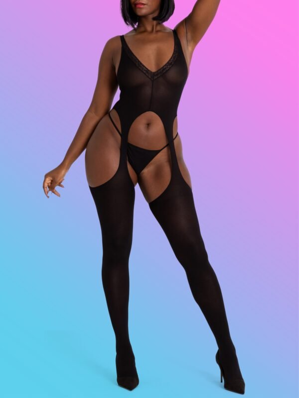 Lovehoney Pure Lust Plunging Crotchless Bodystocking