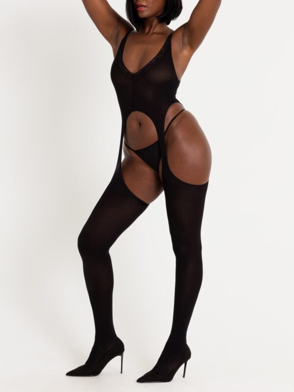 Lovehoney Pure Lust Plunging Crotchless Bodystocking