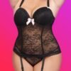a37771g69983_2 Lovehoney Plus Size Black Lace Push-Up Basque Set
