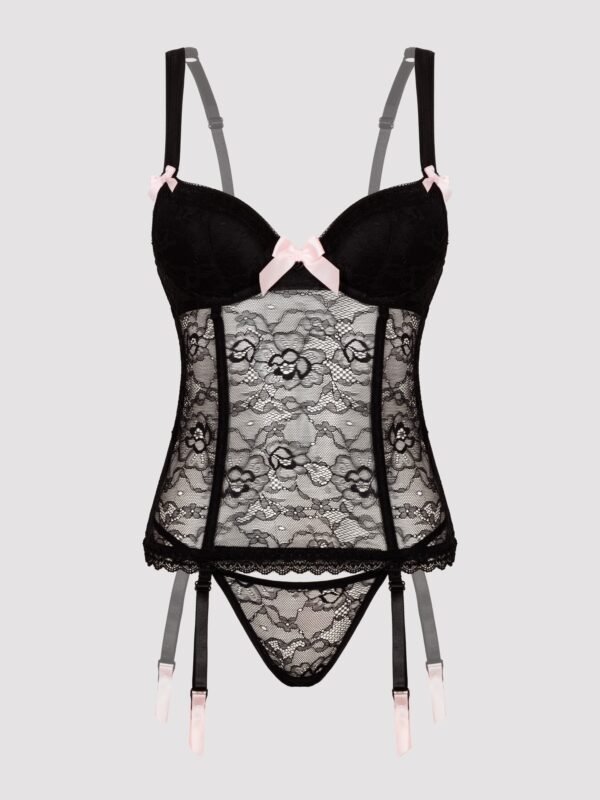 a37771g69983_5 Lovehoney Plus Size Black Lace Push-Up Basque Set