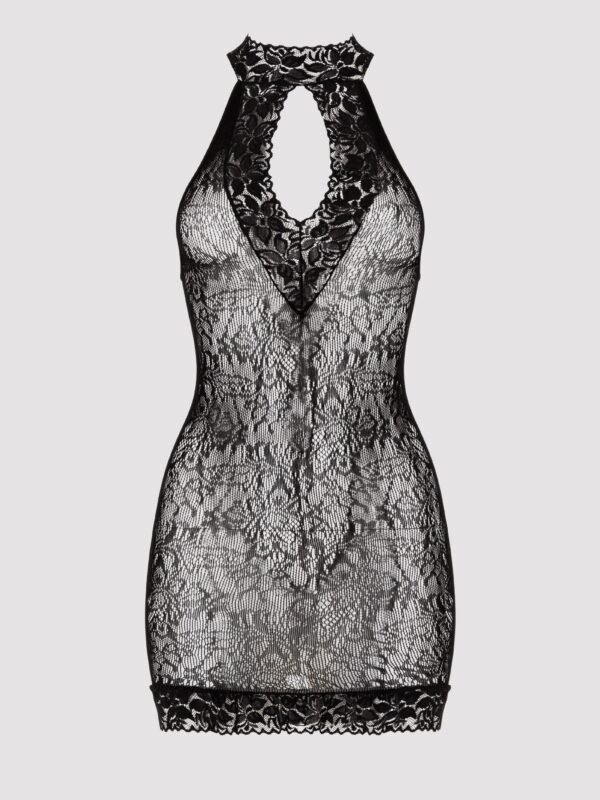 Fifty Shades of Grey Captivate Plus Size Black Lace Spanking Mini Dress