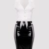 Lovehoney Fantasy Risky Business Top and Wetlook Skirt Set