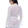 a49861g87923_4 Oh La La Cheri White Bridal Provence Short Sheer Robe and Thong Set