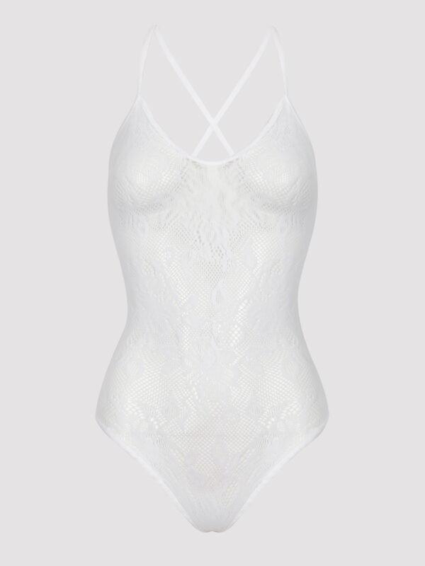 a34590g85645_1 Lovehoney Plus Size White Crotchless Lace Spaghetti Strap Teddy