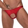 Male Power Red Pouchless Open Front Briefs