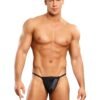 Male Power Black Smooth Satin Posing Pouch