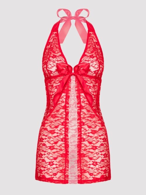 Lovehoney Plus Size Unwrap Me Red Lace Babydoll