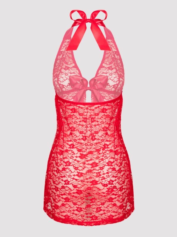 Lovehoney Plus Size Unwrap Me Red Lace Babydoll